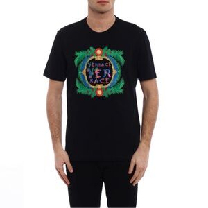 Versace Beverly Palms Embroidery Crewneck T-Shirt Tee. Size L